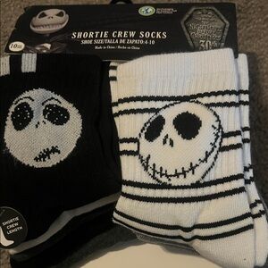 NEw - 10x pack Disney Nightmare Before Christmas Crew Socks -size 4-10